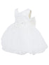 Baby Girls Lala & Erina White Lace Satin Flower Girl Dress 3-24M